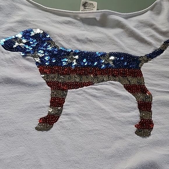 PINK Patriotic Cropped Top - Picture 10 of 10